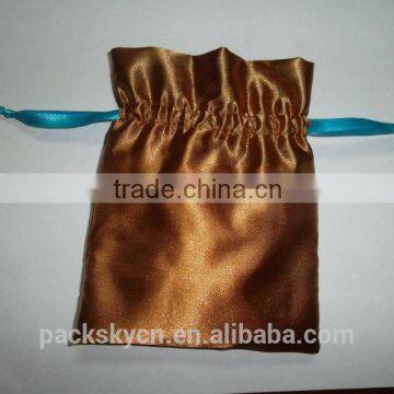 top selling drawstring Small Satin Coffee Bag