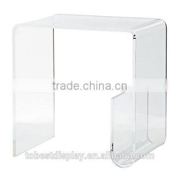 rectangle office curved smooth surface cheap acrylic desk/acrylic computer desk/acrylic dressing table