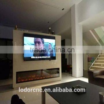 Cast Iron Electric Fireplace Furniture With Decorative Fire Flames