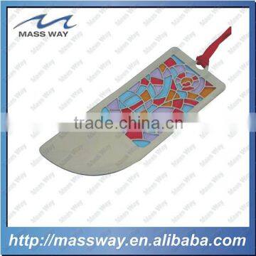 Decorative Etched Laser Brass Heart Shape Custom Silver Metal Bookmark photo-6