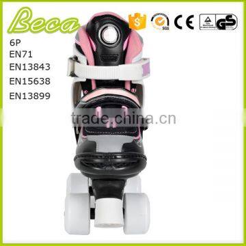 Wholesale Adjustable Pink Quad Speed Skates for Kids photo-2