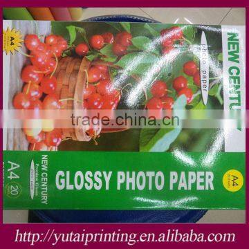 A4 pure wood pulp base paper High glossy inkjet photo paper