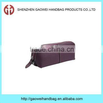 Newest fashionable cheap soft leather lovely travel cosmetic bag GW764