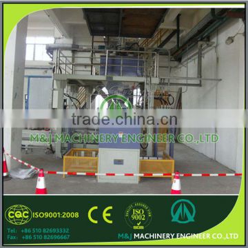 automatic biomass pellet packaging machine with robot palletizer stacking on pallet