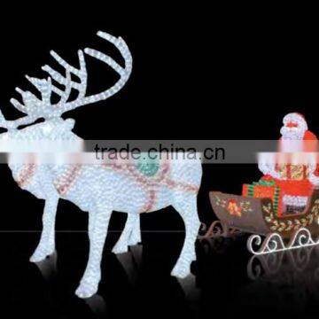 Big reindeer cart led motif outdoor lighted deer christmas                        
                                                Quality Choice