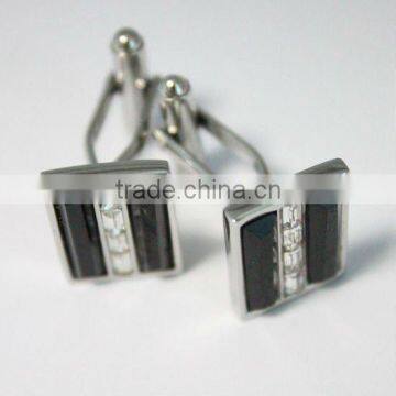 Fashion Jewelry cuff-link stainless steel cuff-link crystal cuff-link