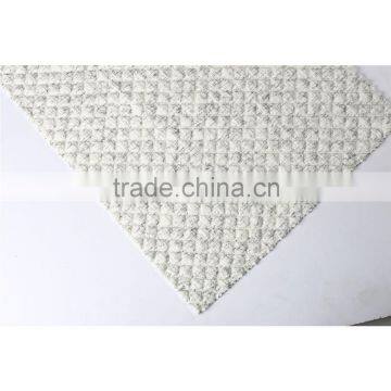 Classical rhombus polyester rayon spandex space dye laminated knit fabric