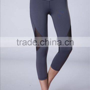 wholesale 2015 new design yoga fitness wear contrast color leggings for women