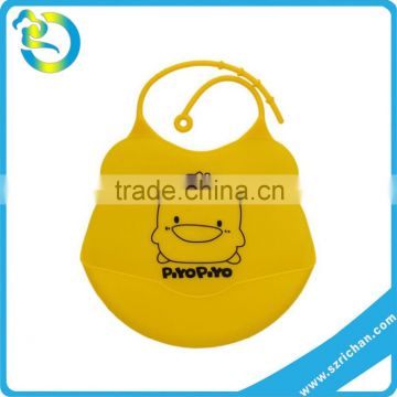 Wholesale customized logo Eco-friendly Soft FDA Baby silicone rubber bib