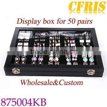 Custom cufflink storage case for 50-pair