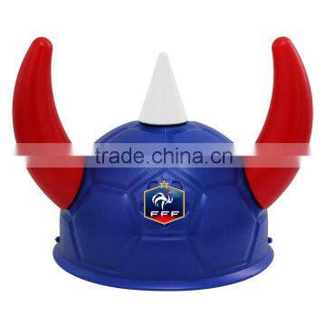 Dark Blue Plastic Viking Helmet wholesale with Football Design for Parties & Carnivals
