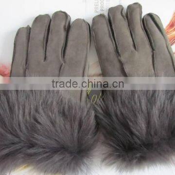Russia Style Sheep Leather Gloves With Fox Fur Lining photo-4