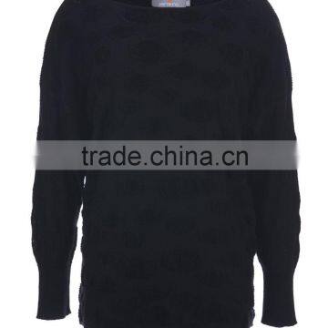 foam patterned bat sleeve blouse in high quality and cheap price