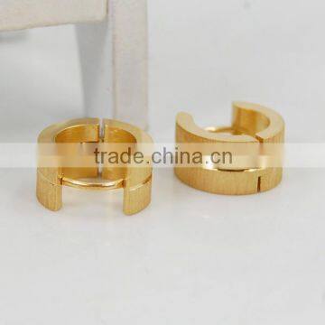 yellow gold huggie earrings