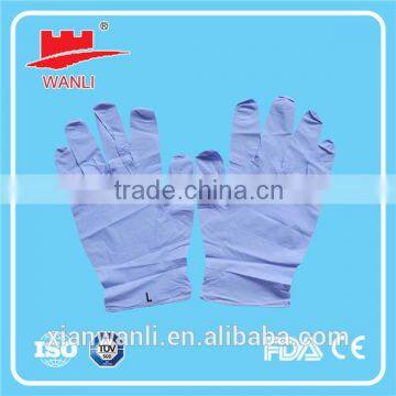 Disposable 100% nitrile gloves for food and medical usage