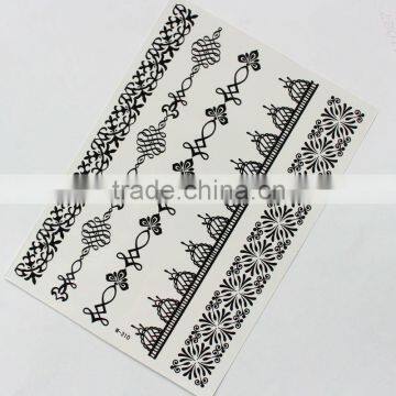 Water Transfer Lace White Sexy Temporary Flah Tattoo Needle Brida Black Sexy White