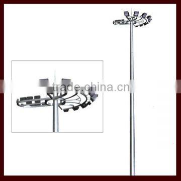 Plaza, highway, airport 20m 25m 30m 40m high mast light with auto lifting system