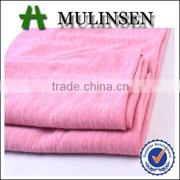 Shaoxing Mulinsen textile new arrival polyester stretch slub knit fabric for garment