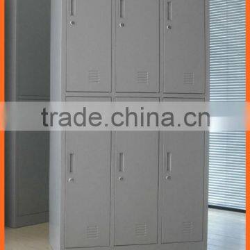 KFY-WR-09 Light Gray 6-Door Steel Cabinet Clothes Locker