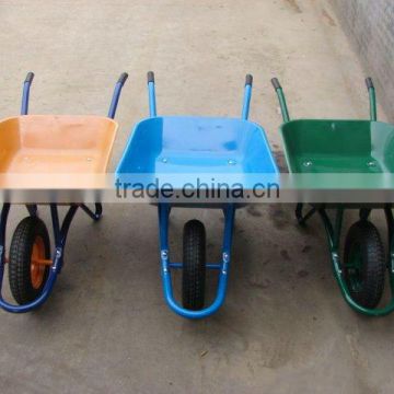 four-wheeled wheelbarrow