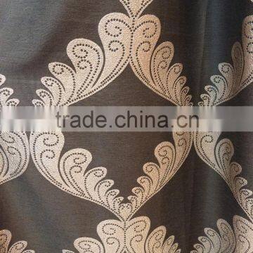 New arrival 100% Polyester The rules of the feather design Jacquard Curtain fabric