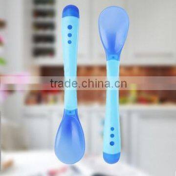 LFGB Baby Temperature change spoon Approved BPA Free Baby Temperature Changing Color Spoon