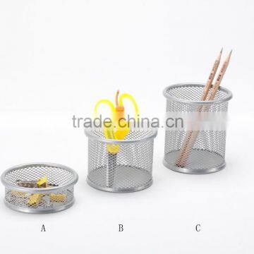 promotional gift metal mesh round pen/pencil holder/cup/pot B8802-025,B8802-05,B8802