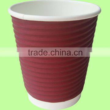 2014 New Designed High Quality Printing Ripple Paper Cups/ Disposable Triple Coffee Cup/ Double Wall Hot Drink Cup