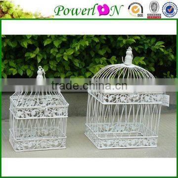 Vintage Metal Antique Square Outdoor Set Of 2/S Large Wrough Iron Bird Cages For Wedding Decoration TS05 G00 C00 X00 PL08-5860