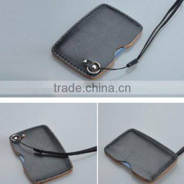 Men Genuine Leather Business Credit Card Case Slim Mini Wallet Holder