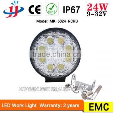 China manufacture high power led light round 5inch 24W Auto LED Work Lamp