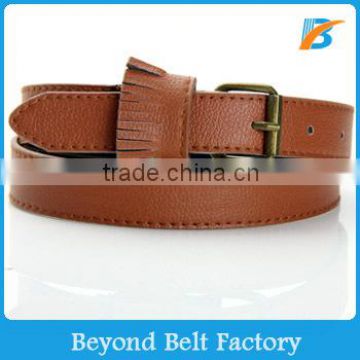 Ladies' Fashionable Brown PU Leather Belt