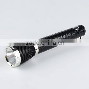 Black surface led torch high power lead-acid led flashlight with side light 8999