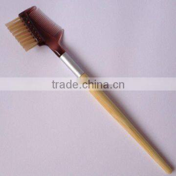eyebrow brush comb with bamboo handle