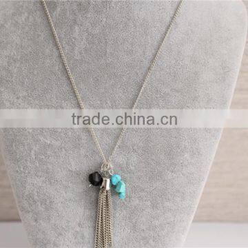 Free Shipping 18k Stone Necklace Wholesale, Stone Necklace Jewelry With Tassel photo-3