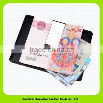 Bulk pocket money clip business card holder with money clip 15021