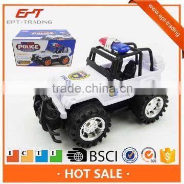 Plastic battery operated police jeep car with music