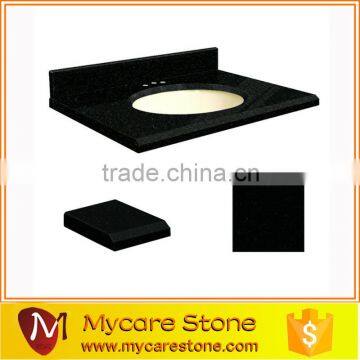 Luxury black granite bathroom beveled edge vanity top