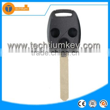 3 button blank key for remote key blank without key fobs with chip groove for Honda fit