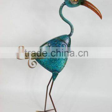 Made in China Vivid Large Metal Flamingo Statue Ornament photo-2