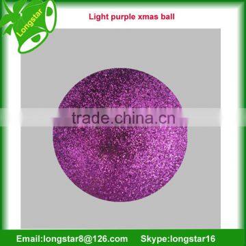 Glitter Purple Ball For Xmas Decorations