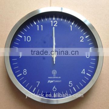 hot selling 12 inch stainless steel DCF Radio controlled wall clock