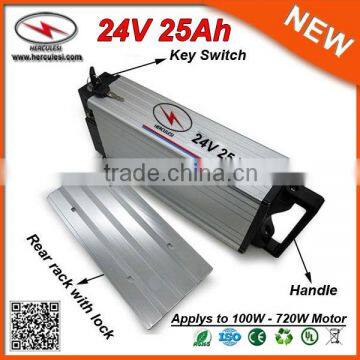 Rechargeable 24V 25Ah Elertric Bicycle Battery Pack for 500W Eletric Bicycle