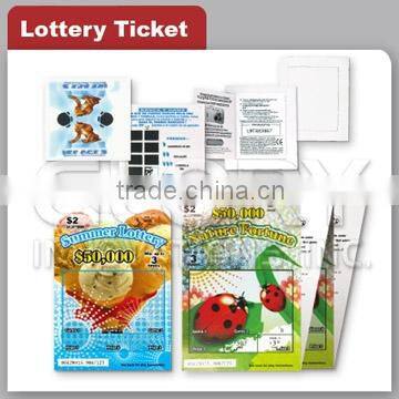 Scratch Lottery Printing Ticket
