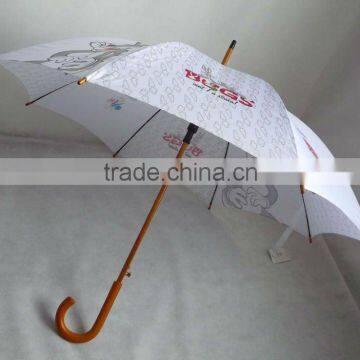 Rain or promotional straight bamboo umbrella