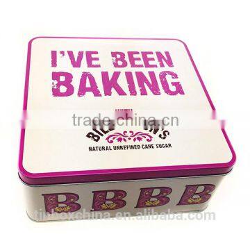 food grade top quality square metal cookies boxes baking