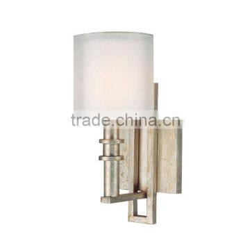 2015 1 Light Sconce In Winter Gold /Silver With Organza shade