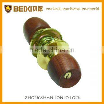 High quality brass made polished brass finish tubular door lockset