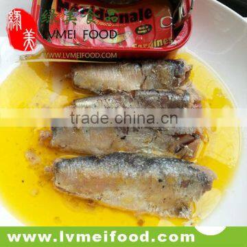 125g Origin High Quality canned sardine in oil