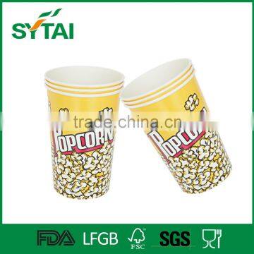 Disposable biodegradable printed paper popcorn buckets